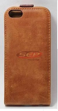 Toc piele FlipCase DELUXE Slim Brown HTC Desire 300