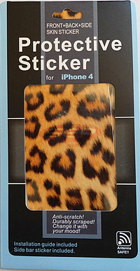 Folie protectie display 3D Leopard Apple iPhone 4 / 4S