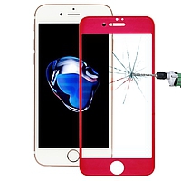Accesorii GSM - Folie protectie display sticla 4D: Geam protectie display sticla 4D Apple iPhone 7 Plus RED