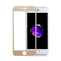 Accesorii GSM - Folie protectie display sticla 4D: Geam protectie display sticla 4D Apple iPhone 7 Plus GOLD