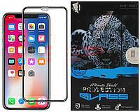 Accesorii GSM - Folie protectie display sticla 6D: Geam protectie display sticla 6D FULL GLUE Apple iPhone X BLACK