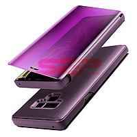 Accesorii GSM - Book Cover: Toc Clear View Mirror Samsung Galaxy A6 Plus 2018 Purple