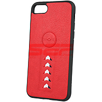 Accesorii GSM - Leather Back Cover: Toc TPU Leather Arrow Samsung Galaxy A70 Red
