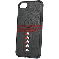 Accesorii GSM - Leather Back Cover: Toc TPU Leather Arrow Apple iPhone 8 Black