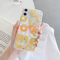 Toc TPU IMD LOVE Letters Apple iPhone 8 YELLOW