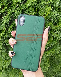 Toc TPU Leather bodhi. Apple iPhone XS Dark Green
