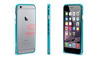 Accesorii GSM - Bumper telefon mobil: Bumper aluminiu iPhone 6 BLUE
