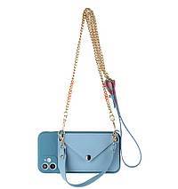 Accesorii GSM - Toc TPU Crossbody Wallet: Toc TPU Crossbody Wallet Apple iPhone 8 BLUE