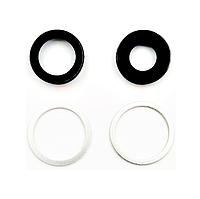 Accesorii GSM - Geam camera foto: Geam camera cu Rama Apple iPhone 12 WHITE