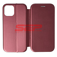 Accesorii GSM - Toc FlipCover Round: Toc FlipCover Round Apple iPhone 12 Wine