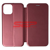 Accesorii GSM - Toc FlipCover Round: Toc FlipCover Round Apple iPhone 12 Pro Max Wine