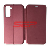 Accesorii GSM - Toc FlipCover Round: Toc FlipCover Round Samsung Galaxy S21 Wine