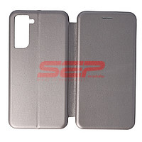 Accesorii GSM - Toc FlipCover Round: Toc FlipCover Round Samsung Galaxy S21 Fossil Gray