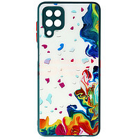 Toc TPU Watercolor Glass Samsung Galaxy A12 Ink White