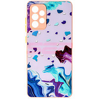 PROMOTIE Accesorii GSM: Toc TPU Watercolor Glass Samsung Galaxy A72 Water Pink