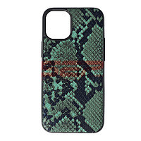 PROMOTIE Accesorii GSM: Toc TPU Leather Snake Apple iPhone 12 mini Green