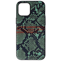 Accesorii GSM - Toc TPU Leather Snake: Toc TPU Leather Snake Apple iPhone 12 Pro Max Green