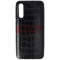 Accesorii GSM - : Toc TPU Leather Crocodile Samsung Galaxy A70 Black