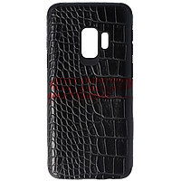 Accesorii GSM - Toc TPU Leather Crocodile: Toc TPU Leather Crocodile Samsung Galaxy S9 Black