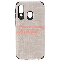 Accesorii GSM - Leather Back Cover: Toc TPU Leather Crocodile Samsung Galaxy A40 Grey