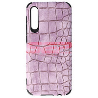 Accesorii GSM - Leather Back Cover: Toc TPU Leather Crocodile Samsung Galaxy A50 Lavender
