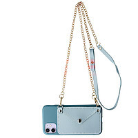 Accesorii GSM - Toc TPU Crossbody Wallet: Toc TPU Crossbody Wallet Apple iPhone 7 BLUE