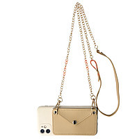 Accesorii GSM - Toc TPU Crossbody Wallet: Toc TPU Crossbody Wallet Apple iPhone 12 BEIGE