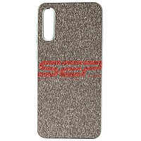 Accesorii GSM - Leather Back Cover: Toc TPU Leather Denim Samsung Galaxy A30s Grey