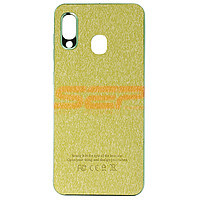Accesorii GSM - Leather Back Cover: Toc TPU Leather Denim Samsung Galaxy A30 Green