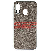 Accesorii GSM - Leather Back Cover: Toc TPU Leather Denim Samsung Galaxy A40 Grey