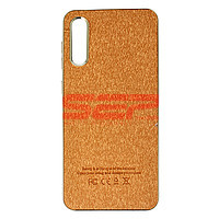 Accesorii GSM - Leather Back Cover: Toc TPU Leather Denim Samsung Galaxy A50 Gold