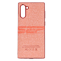 Accesorii GSM - Leather Back Cover: Toc TPU Leather Denim Samsung Galaxy Note 10 Rose Gold