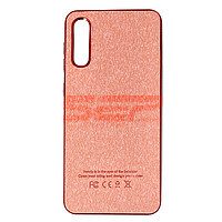 Accesorii GSM - Leather Back Cover: Toc TPU Leather Denim Samsung Galaxy A30s Rose Gold