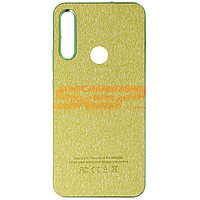 Accesorii GSM - Leather Back Cover: Toc TPU Leather Denim Huawei Y7 Prime 2019 / Y7 2019 Green