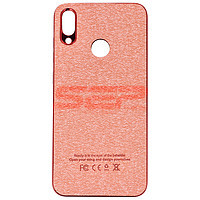 Accesorii GSM - Leather Back Cover: Toc TPU Leather Denim Huawei Y7 Prime 2019 / Y7 2019 Rose Gold