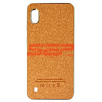 Accesorii GSM - Leather Back Cover: Toc TPU Leather Denim Samsung Galaxy A10 Gold
