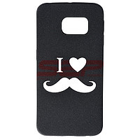 Accesorii GSM - Toc TPU Plush I love Moustache: Toc TPU Plush I love Moustache Samsung Galaxy S6 Edge