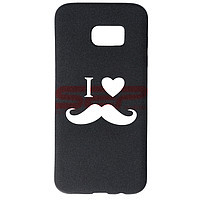 Accesorii GSM - Toc TPU Plush I love Moustache: Toc TPU Plush I love Moustache Samsung Galaxy S7 Edge