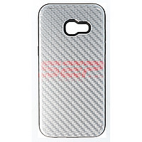Accesorii GSM - Toc ALU Carbon: Toc ALU Carbon Samsung Galaxy A3 2017 Silver