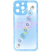 Accesorii GSM - Toc TPU Smiley Chain: Toc TPU Smiley Chain Apple iPhone 13 Pro Max Blue