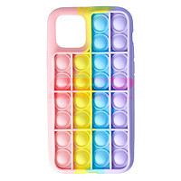 Accesorii GSM - Toc silicon Pop IT: Toc silicon Pop IT Bubble Apple iPhone 11 Pro Rainbow
