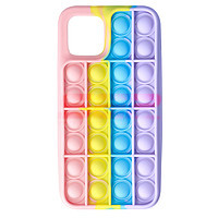 Accesorii GSM - Toc silicon Pop IT: Toc silicon Pop IT Bubble Apple iPhone 12 Pro Rainbow