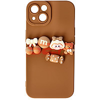 Accesorii GSM - TPU Back Cover: Toc silicon 3D Cartoon Apple iPhone 13 Brown Candy