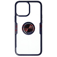 Accesorii GSM - PC Back Cover: Toc TPU+PC Carbon Ring Case Apple iPhone 13 Pro Max Blue