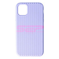 Accesorii GSM - Toc silicon Woven Texture: Toc silicon Woven Texture Apple iPhone 11 Lavender