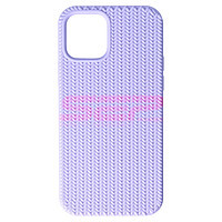 PROMOTIE Accesorii GSM: Toc silicon Woven Texture Apple iPhone 12 Lavender