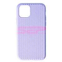 Accesorii GSM - Toc silicon Woven Texture: Toc silicon Woven Texture Apple iPhone 11 Pro Lavender