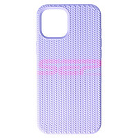 Accesorii GSM - Toc silicon Woven Texture: Toc silicon Woven Texture Apple iPhone 12 Pro Max Lavender
