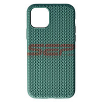 PROMOTIE Accesorii GSM: Toc silicon Woven Texture Apple iPhone 11 Pro Midnight Green