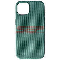 PROMOTIE Accesorii GSM: Toc silicon Woven Texture Apple iPhone 13 Midnight Green
